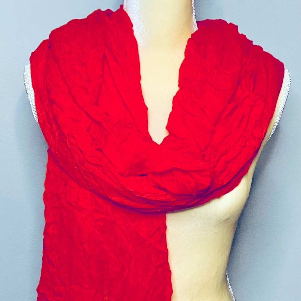 Long lightweight Red Scarf/Shawl